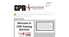 Desktop Screenshot of cprtrainingservices.com